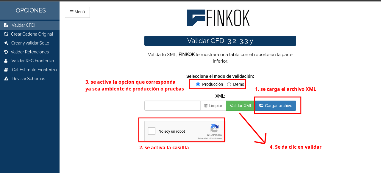 Validador finkok