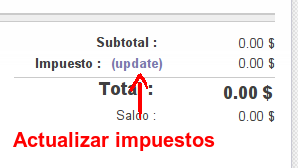 actualizar impuesto
